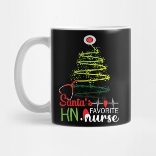 Santa's Favorite HN Nurse.. HN Nurse christmas gift Mug